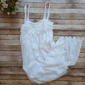 Johnny Was Love Mishti White Eyelet Dress Size XS